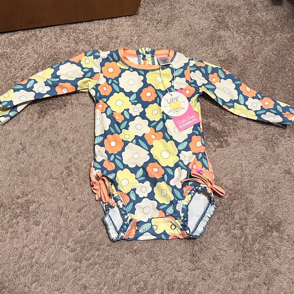 Ruffle Butts long sleeved 18-24m girls swimsuit